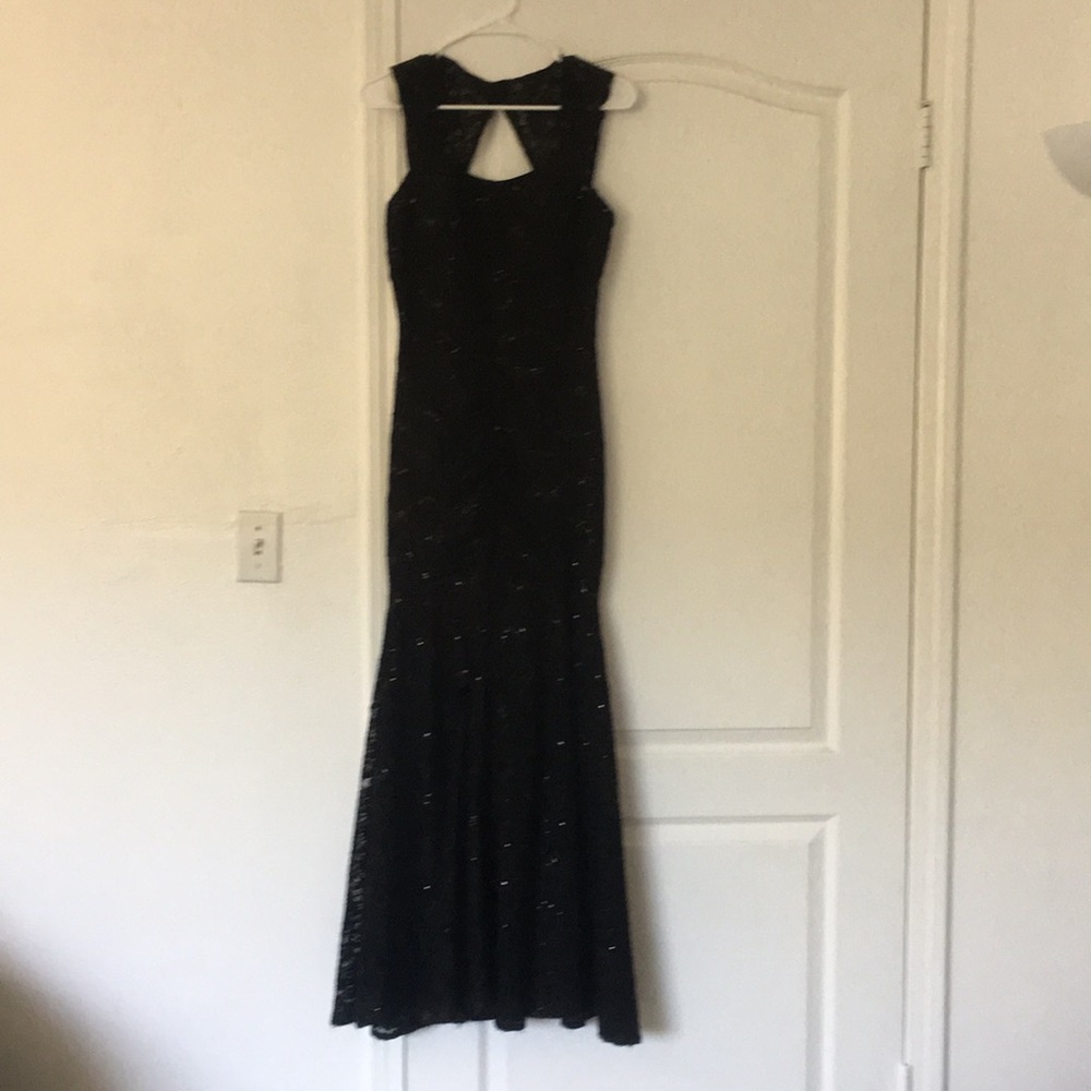 GORGEOUS Black sequin evening gown!